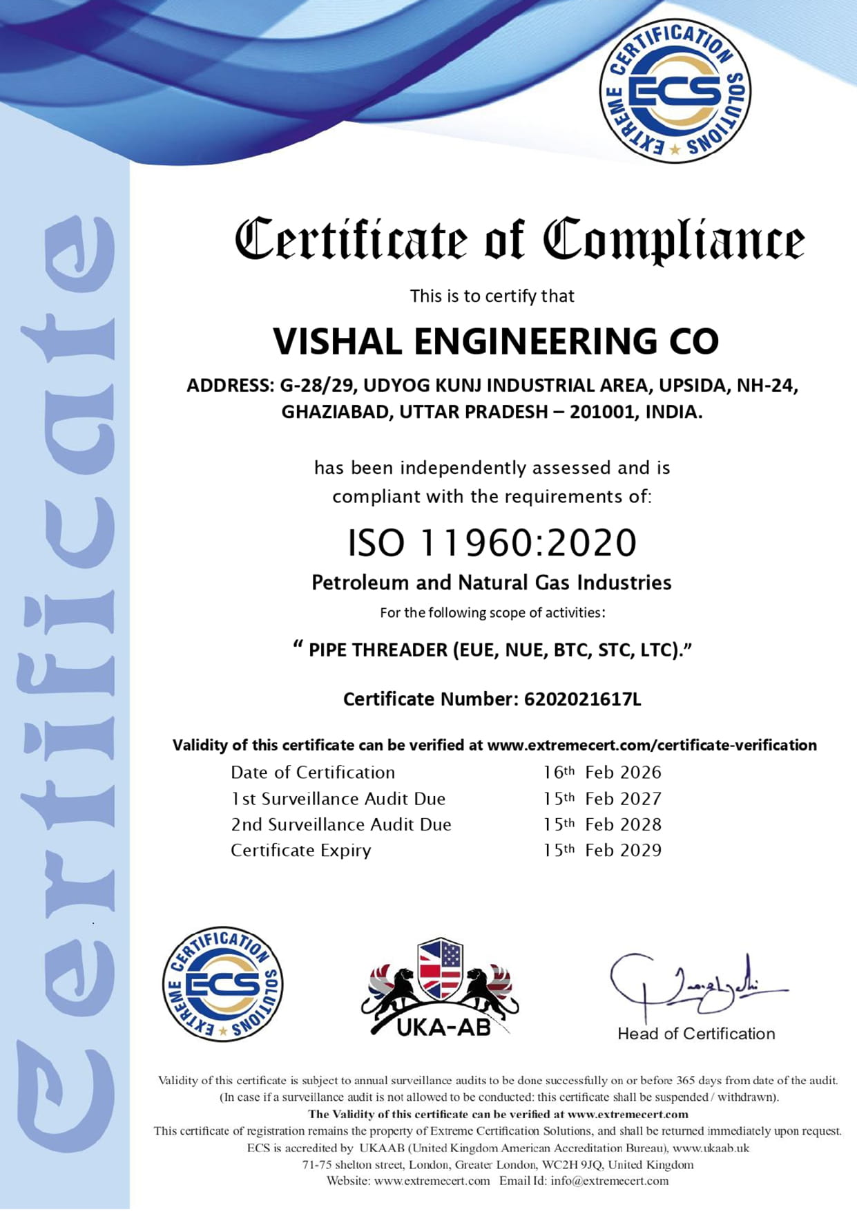 ISO 11960 VISHAL ENGINEERING CO_page-0001